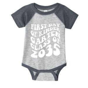 First Day Of Kindergarten Class Of 2035 Retro Infant Baby Jersey Bodysuit