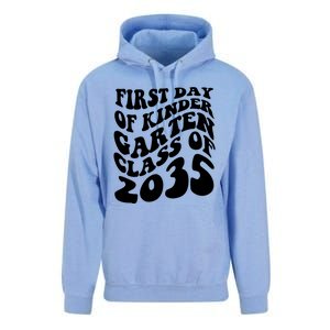 First Day Of Kindergarten Class Of 2035 Retro Unisex Surf Hoodie