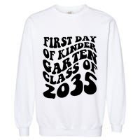 First Day Of Kindergarten Class Of 2035 Retro Garment-Dyed Sweatshirt