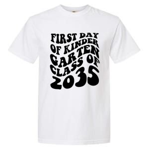 First Day Of Kindergarten Class Of 2035 Retro Garment-Dyed Heavyweight T-Shirt