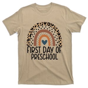 First Day Of Preschool Rainbow Teacher Back To School T-Shirt