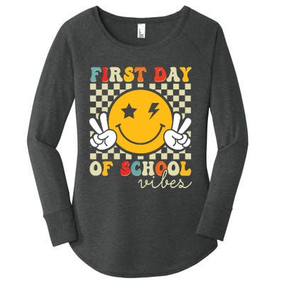 First Day Of School Vibes Back To School Teachers Students Women's Perfect Tri Tunic Long Sleeve Shirt