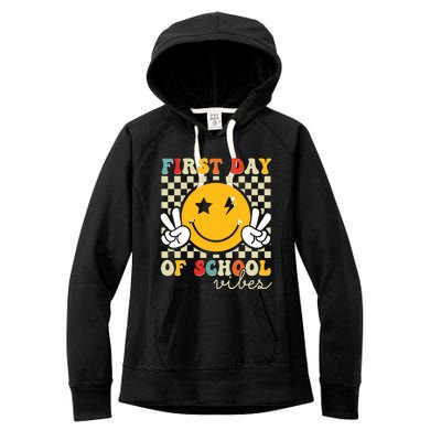 First Day Of School Vibes Back To School Teachers Students Women's Fleece Hoodie