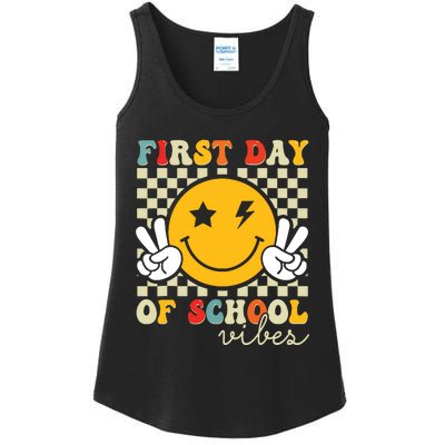 First Day Of School Vibes Back To School Teachers Students Ladies Essential Tank