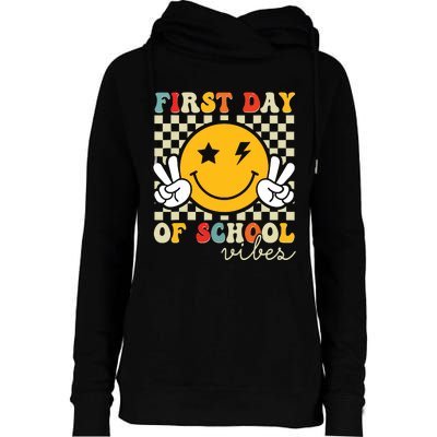 First Day Of School Vibes Back To School Teachers Students Womens Funnel Neck Pullover Hood