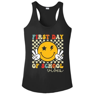 First Day Of School Vibes Back To School Teachers Students Ladies PosiCharge Competitor Racerback Tank