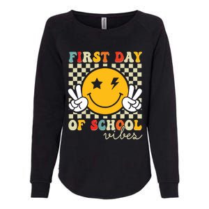 First Day Of School Vibes Back To School Teachers Students Womens California Wash Sweatshirt