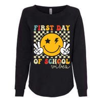 First Day Of School Vibes Back To School Teachers Students Womens California Wash Sweatshirt