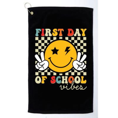 First Day Of School Vibes Back To School Teachers Students Platinum Collection Golf Towel