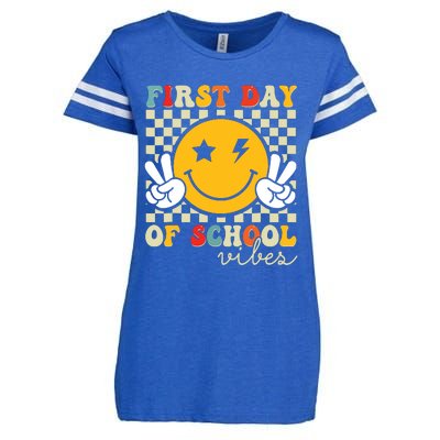 First Day Of School Vibes Back To School Teachers Students Enza Ladies Jersey Football T-Shirt