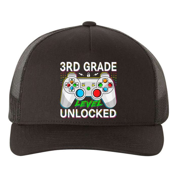 First Day Of 3rd Grade Level Unlocked School Gamer Kids Yupoong Adult 5-Panel Trucker Hat