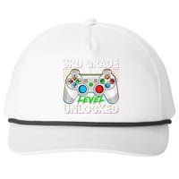 First Day Of 3rd Grade Level Unlocked School Gamer Kids Snapback Five-Panel Rope Hat