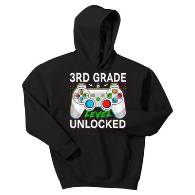 First Day Of 3rd Grade Level Unlocked School Gamer Kids Kids Hoodie