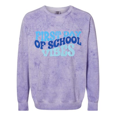 First Day Of School Vibes Colorblast Crewneck Sweatshirt