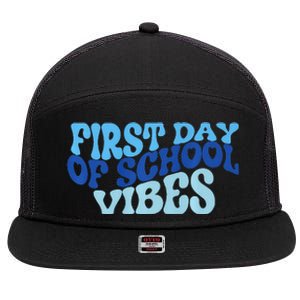 First Day Of School Vibes 7 Panel Mesh Trucker Snapback Hat