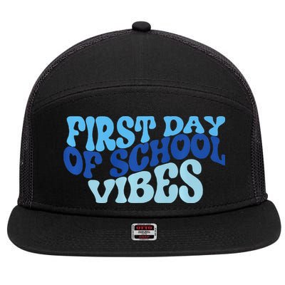 First Day Of School Vibes 7 Panel Mesh Trucker Snapback Hat