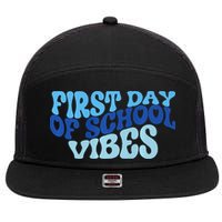First Day Of School Vibes 7 Panel Mesh Trucker Snapback Hat