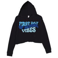 First Day Of School Vibes Crop Fleece Hoodie