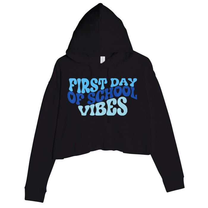 First Day Of School Vibes Crop Fleece Hoodie