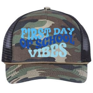 First Day Of School Vibes Retro Rope Trucker Hat Cap