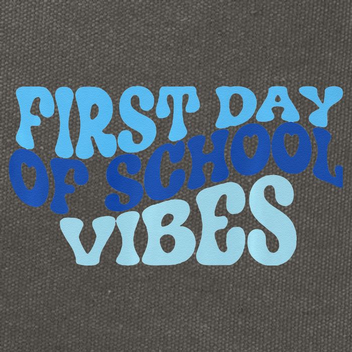First Day Of School Vibes Cotton Canvas Backpack
