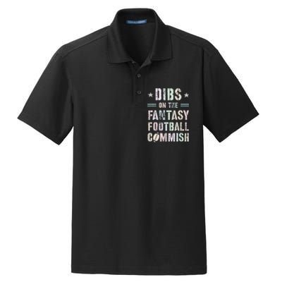 Funny Dibs On The Fantasy Football Commish Game Commissioner Dry Zone Grid Polo