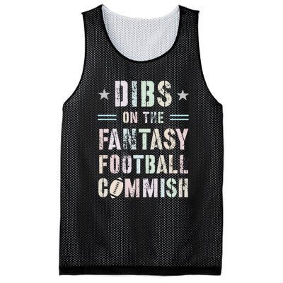 Funny Dibs On The Fantasy Football Commish Game Commissioner Mesh Reversible Basketball Jersey Tank