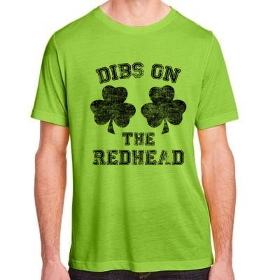 Funny Dibs On The Redhead For St Patricks Day Adult ChromaSoft Performance T-Shirt