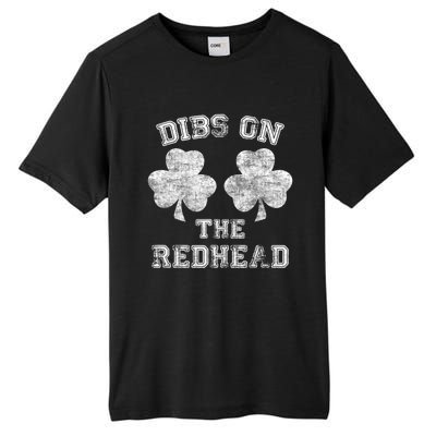 Funny Dibs On The Redhead For St Patricks Day Tall Fusion ChromaSoft Performance T-Shirt