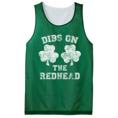 Funny Dibs On The Redhead For St Patricks Day Mesh Reversible Basketball Jersey Tank