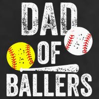 Funny Dad of Baseball and Softball Player 7 Panel Mesh Trucker Snapback Hat