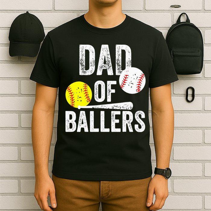 Funny Dad of Baseball and Softball Player T-Shirt