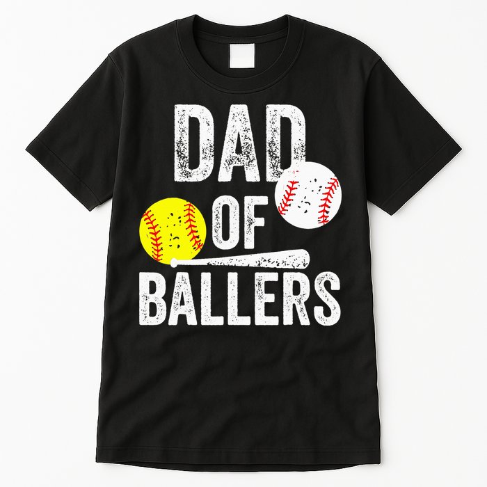Funny Dad of Baseball and Softball Player Tall T-Shirt