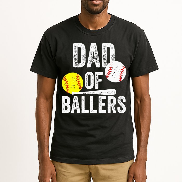 Funny Dad of Baseball and Softball Player Tall T-Shirt