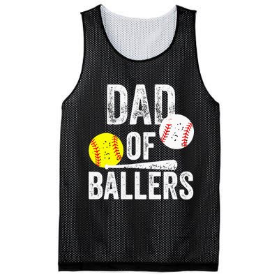 Funny Dad of Baseball and Softball Player Mesh Reversible Basketball Jersey Tank
