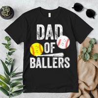 Funny Dad of Baseball and Softball Player Premium T-Shirt