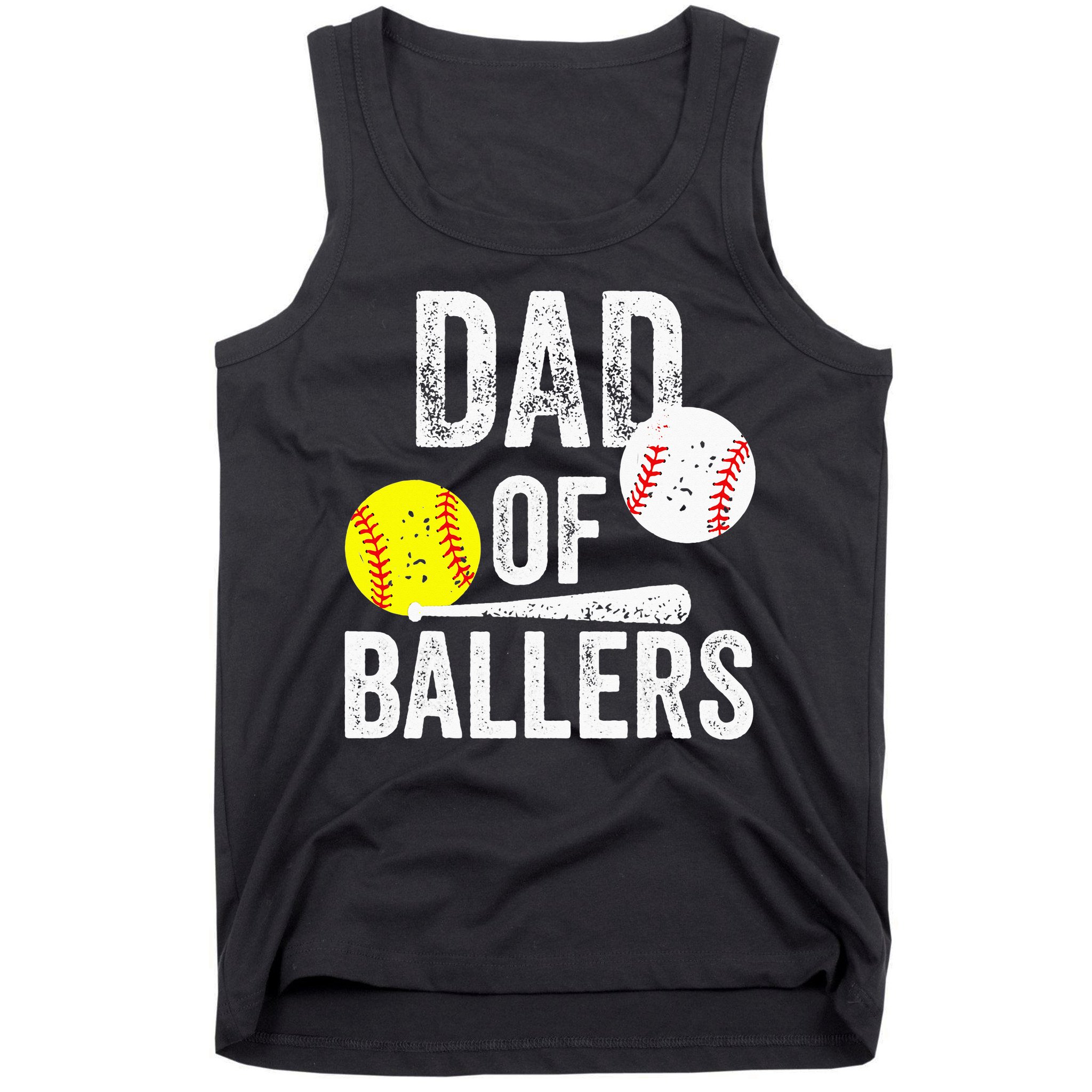 Funny Dad of Baseball and Softball Player Tank Top