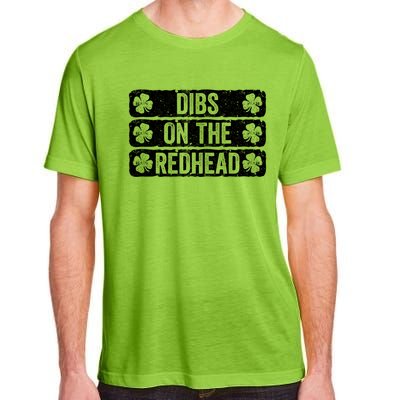 Funny Dibs On The Redhead For St Patricks Day Adult ChromaSoft Performance T-Shirt