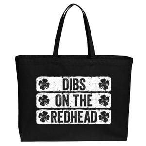 Funny Dibs On The Redhead For St Patricks Day Cotton Canvas Jumbo Tote