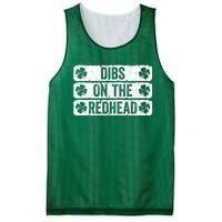 Funny Dibs On The Redhead For St Patricks Day Mesh Reversible Basketball Jersey Tank