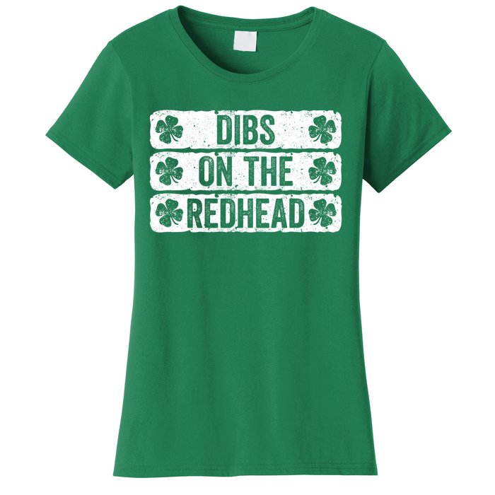 Funny Dibs On The Redhead For St Patricks Day Women's T-Shirt