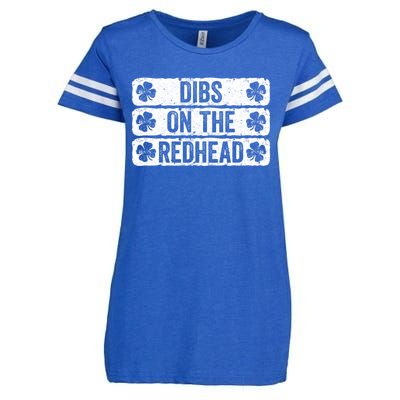 Funny Dibs On The Redhead For St Patricks Day Enza Ladies Jersey Football T-Shirt