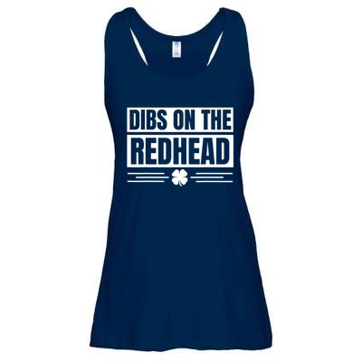 Funny Dibs On The Redhead For St Patricks Day Ladies Essential Flowy Tank