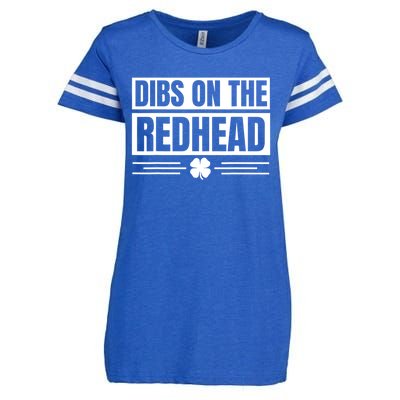 Funny Dibs On The Redhead For St Patricks Day Enza Ladies Jersey Football T-Shirt