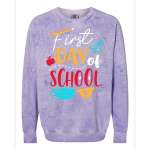 First Day Of School Cute Gift Colorblast Crewneck Sweatshirt