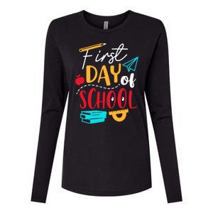 First Day Of School Cute Gift Womens Cotton Relaxed Long Sleeve T-Shirt