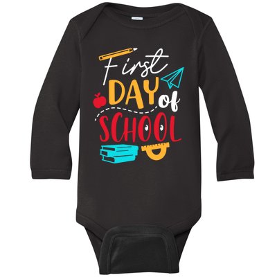 First Day Of School Cute Gift Baby Long Sleeve Bodysuit