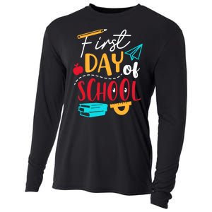 First Day Of School Cute Gift Cooling Performance Long Sleeve Crew