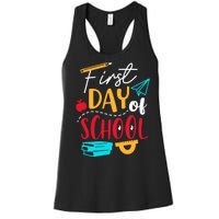 First Day Of School Cute Gift Women's Racerback Tank