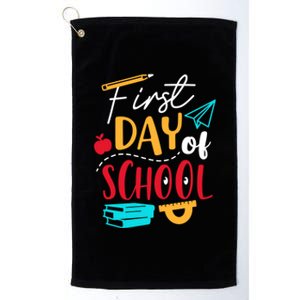 First Day Of School Cute Gift Platinum Collection Golf Towel